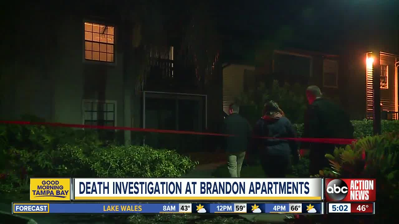 Death investigation underway at Brandon apartment complex