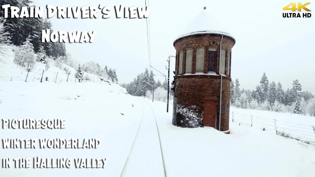 TRAIN DRIVER'S VIEW PREMIERE: Winter Wonderland in the Halling Valley