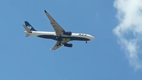 Airbus A330 PR-AIW na final antes de pousar em Fortaleza vindo de Campinas