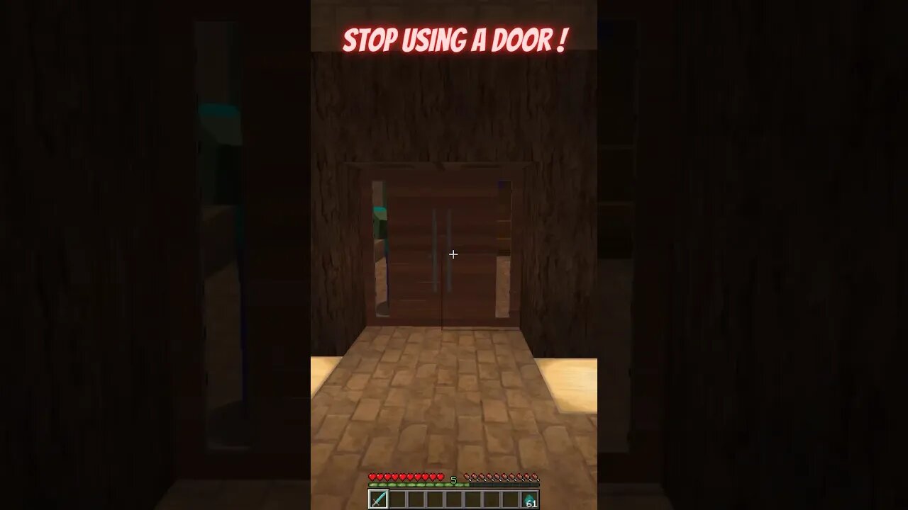 Don’t using this door in minecraft ❌ #shorts #short #minecraft #howtobuild