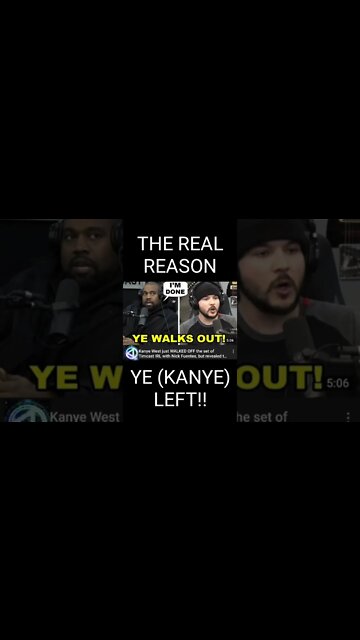 THE REAL REASON YE (KANYE) LEFT DURING TIMCAST INTERVIEW