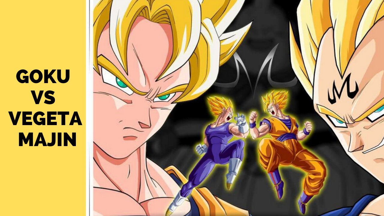 Goku vs Majin Vegeta HD (COMPLETE FIGHT)
