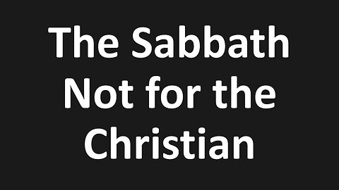 John 5:8-14 - The Sabbath is Not the Lord’s Day, Legality, Religious Opposition