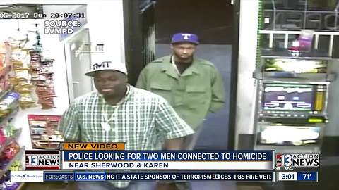 Las Vegas police want to talk to men about murder