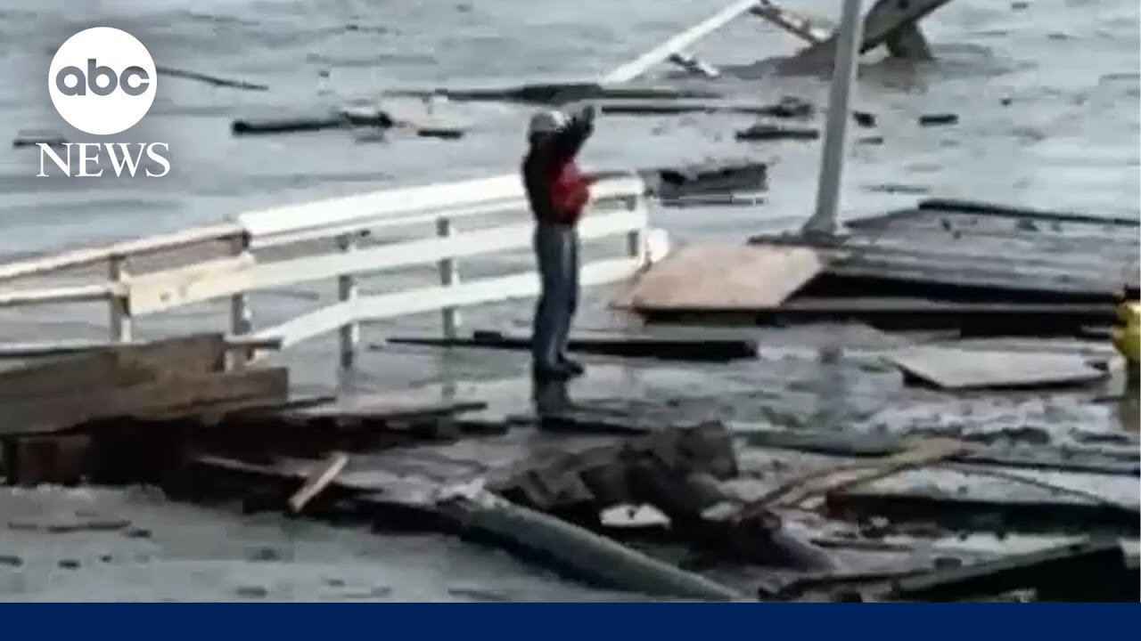 Part of Santa Cruz wharf collapses amid high surf warning along California coast