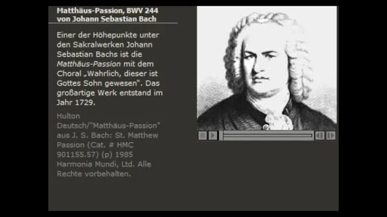 Matthäus-Passion, BWV 244 von Johann Sebastian Bach