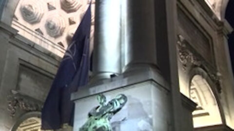 Brussels Grand Place illuminated in NATO blue for the Summit