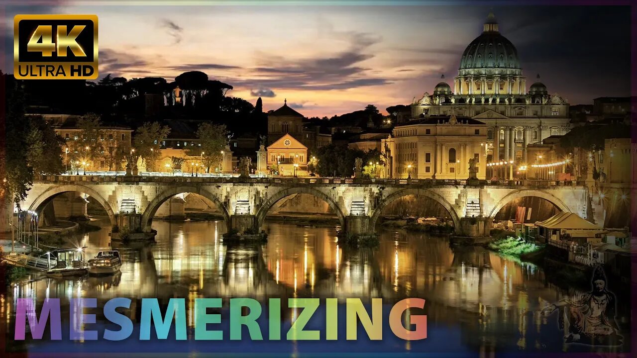 St. Angelo Bridge | Gregorian Chant | Rome at Night