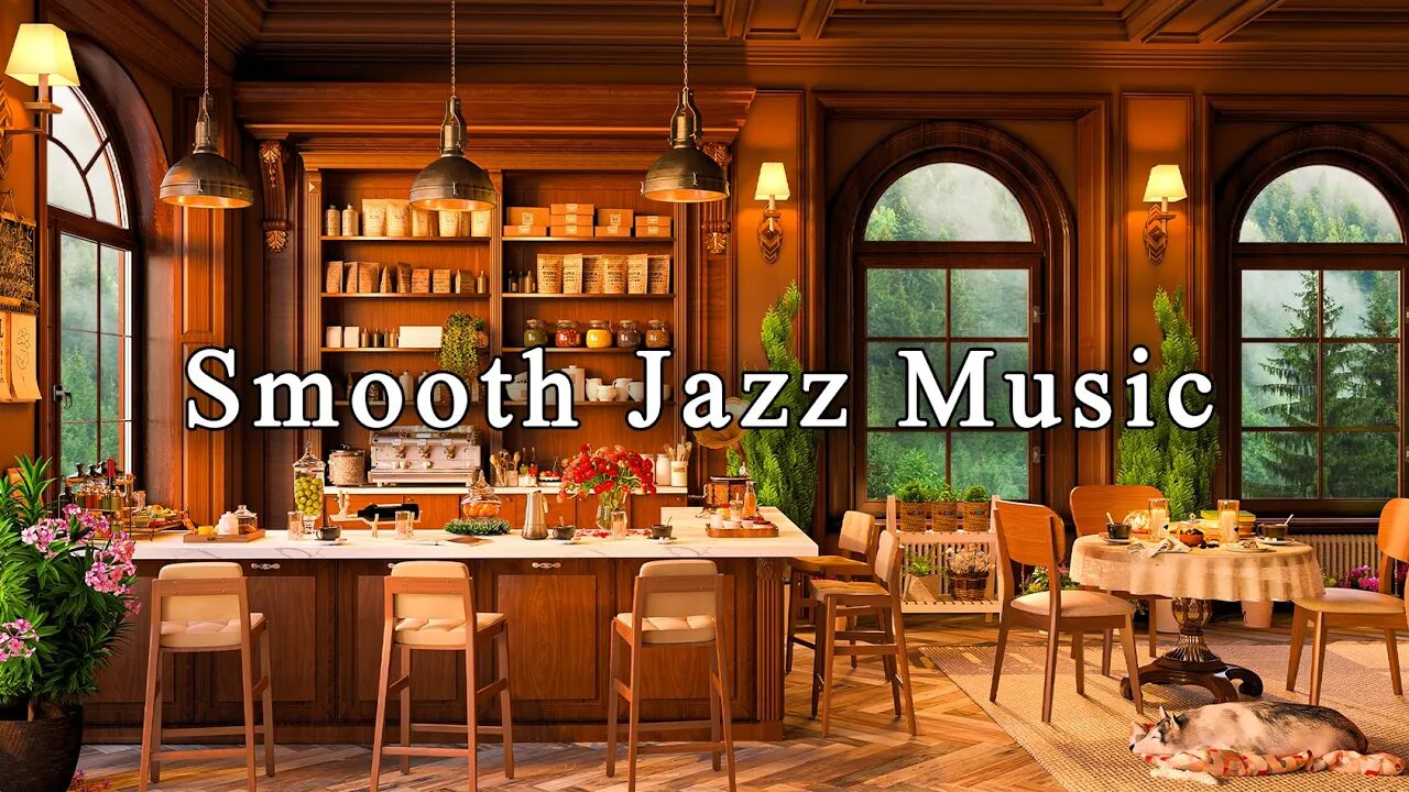 Cozy Coffee Shop Ambience & Summer Jazz Music for Stress relief ☕ Relaxing Jazz Instrumental Music