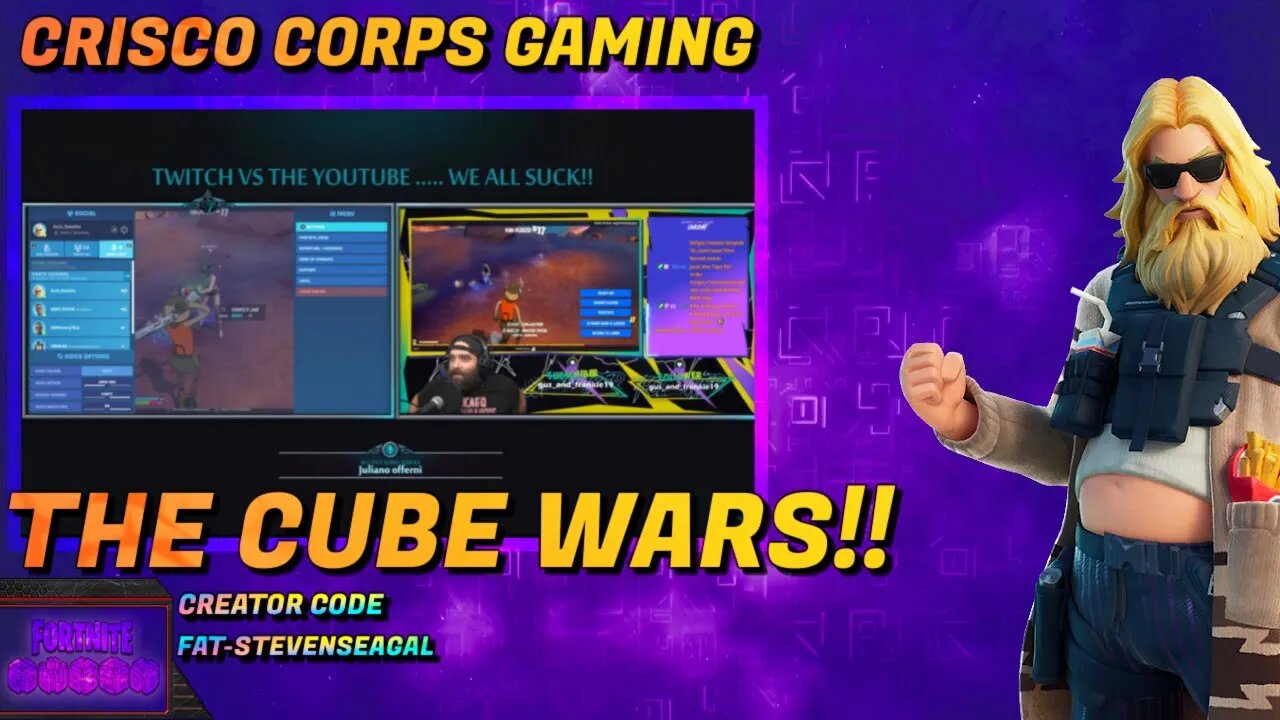 CRISCO CORPS GAMING #Fortnite #CUBED Wars (The Dual Stream)