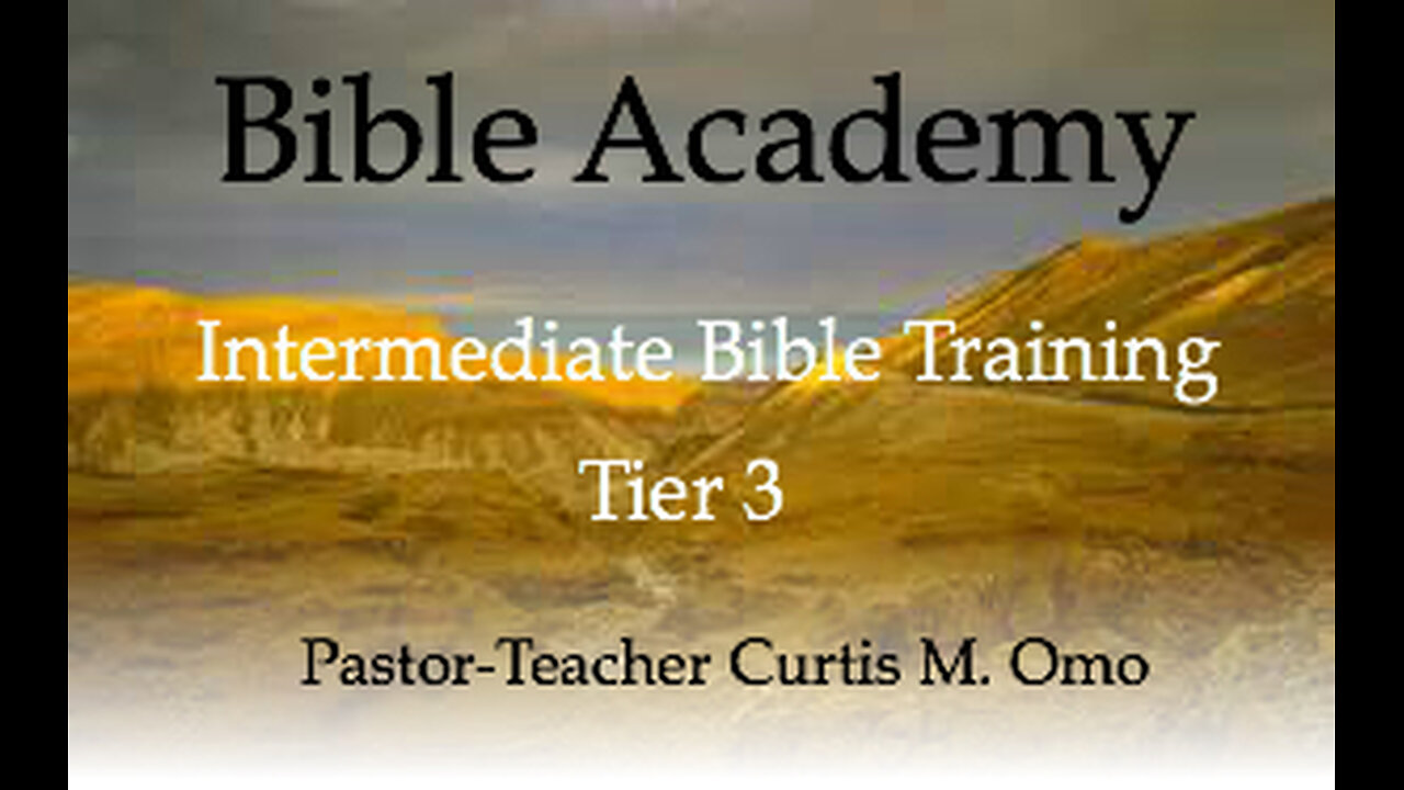 Intermediate Bible Training Lesson 3