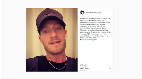 Country Music Star Speaks Out in Support of Gun Control, Pushes Others To Do the Same