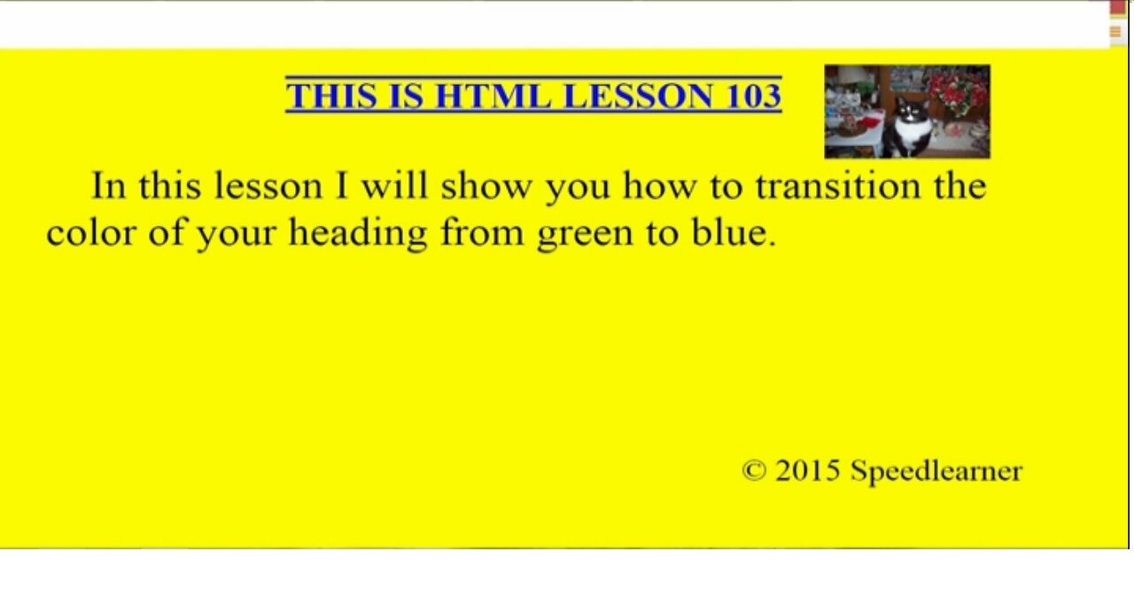 HTML Lesson 103