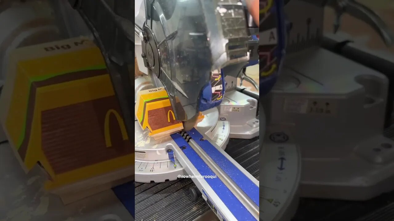 POWER SAW VS BIG MAC!!🍔😳#shorts