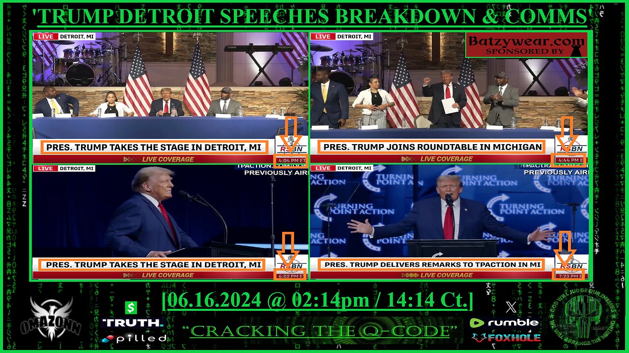 0162 "CRACKING THE Q-CODE" - 'TRUMP DETROIT SPEECHES BREAKDOWN & COMMS'