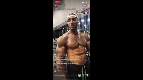 PERCY KEITH LIFTING WEIGHTS ON TIKTOK LIVE