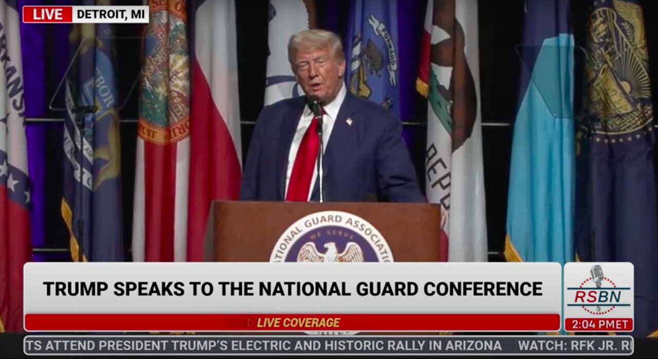 FULL SPEECH: Trump Addresses the National Guard Association of the U.S. in Detroit - 8/26/24