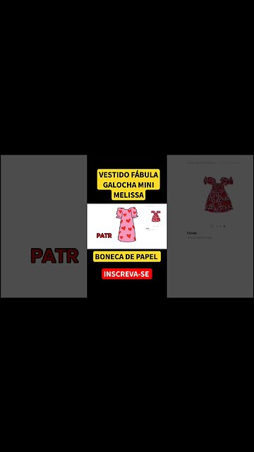 COMO DESENHAR VESTIDO FÁBULA E GALOCHA MINI MELISSA #bonecadepapel #paperdolls