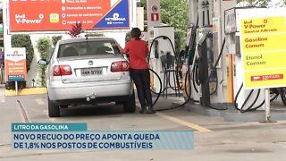 Litro da Gasolina: Novo Recuo do preço aponta queda de 1,8% nos Postos de Combustíveis.