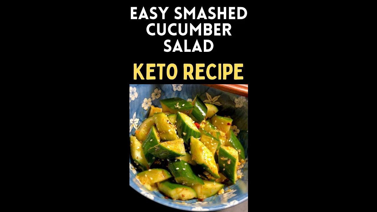 Easy smashed cucumber salad | keto recipes | low carb | low carb recipe | #Shorts #keto