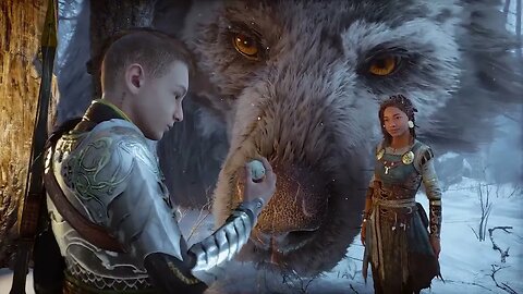 Atreus meets Fenrir before going to Asgard God of War Ragnarök #ps5 #GOW #GodofWar #godofwarragnarok