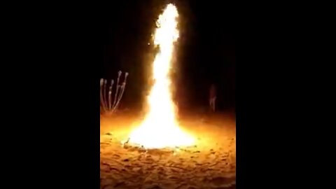 Jumping Over Fire Fail