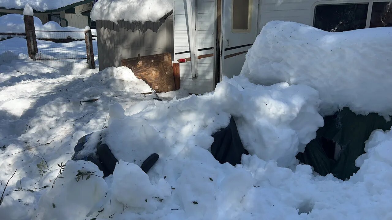 The snow broke my scooter