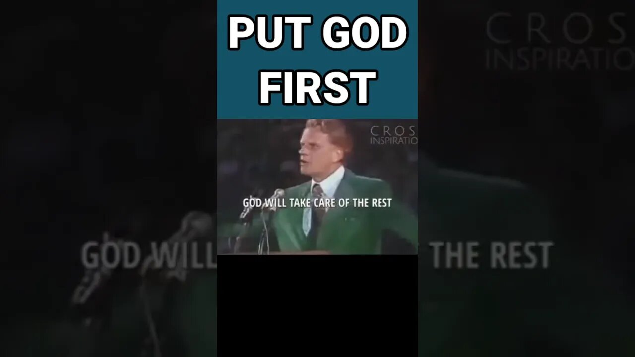 Billy graham - Put God first #shortsvideo #motivation #powerful #christianpastor #shortsyoutube