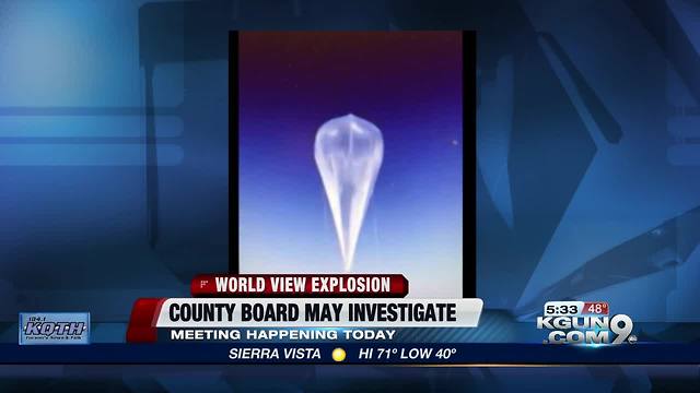County considers investigating World View over explosion