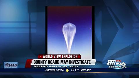 County considers investigating World View over explosion