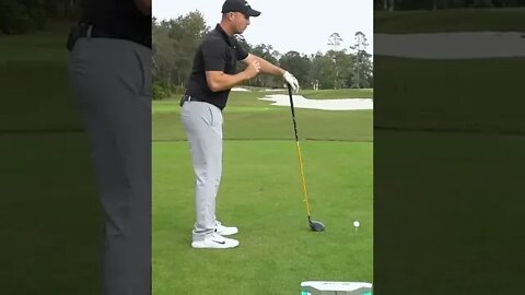 turn your slice into a draw with a right foot trick #shorts