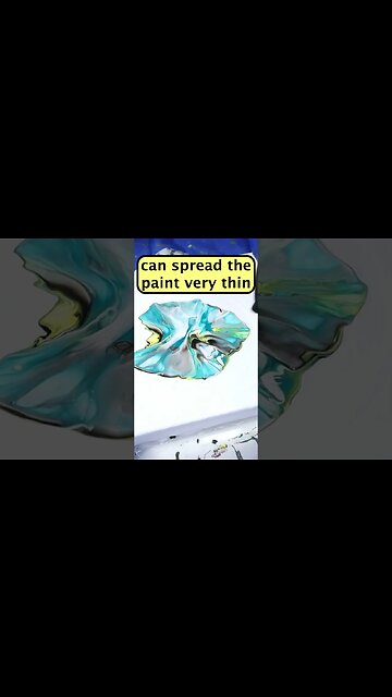 Acrylic pour spun on a cake spinner #abstractart #acrylicpouring