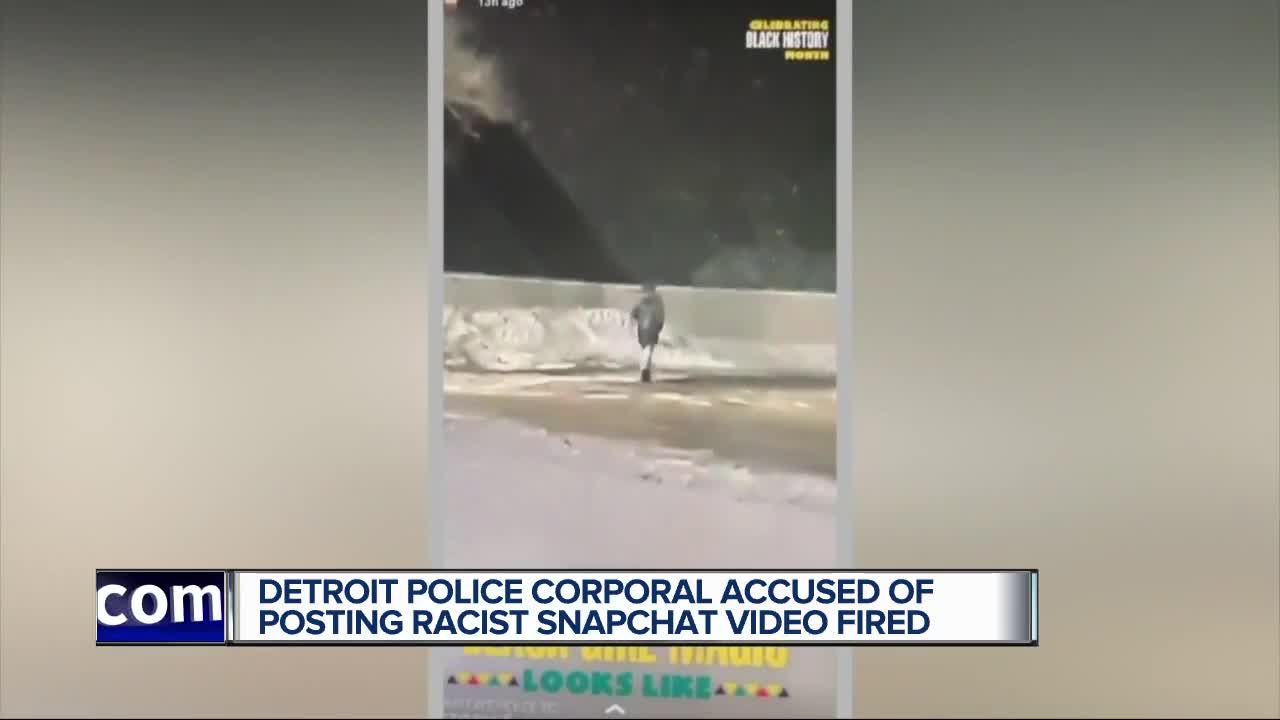 Detroit police officer accused of posting racist Snapchat video fired