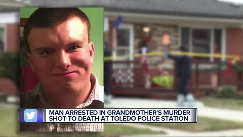 Man arrested in his grandmother's murder shot to death in Toledo police station