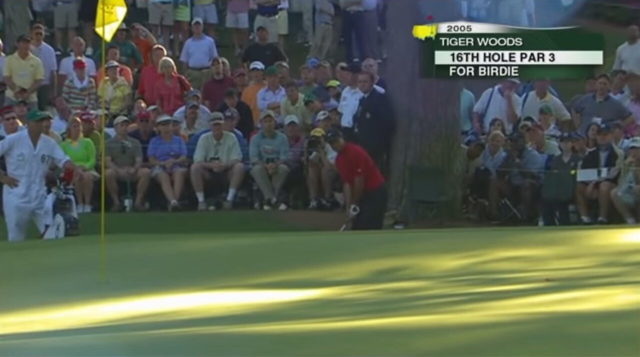 Tiger Woods 2005 Masters Chip-In | Alternate Angle