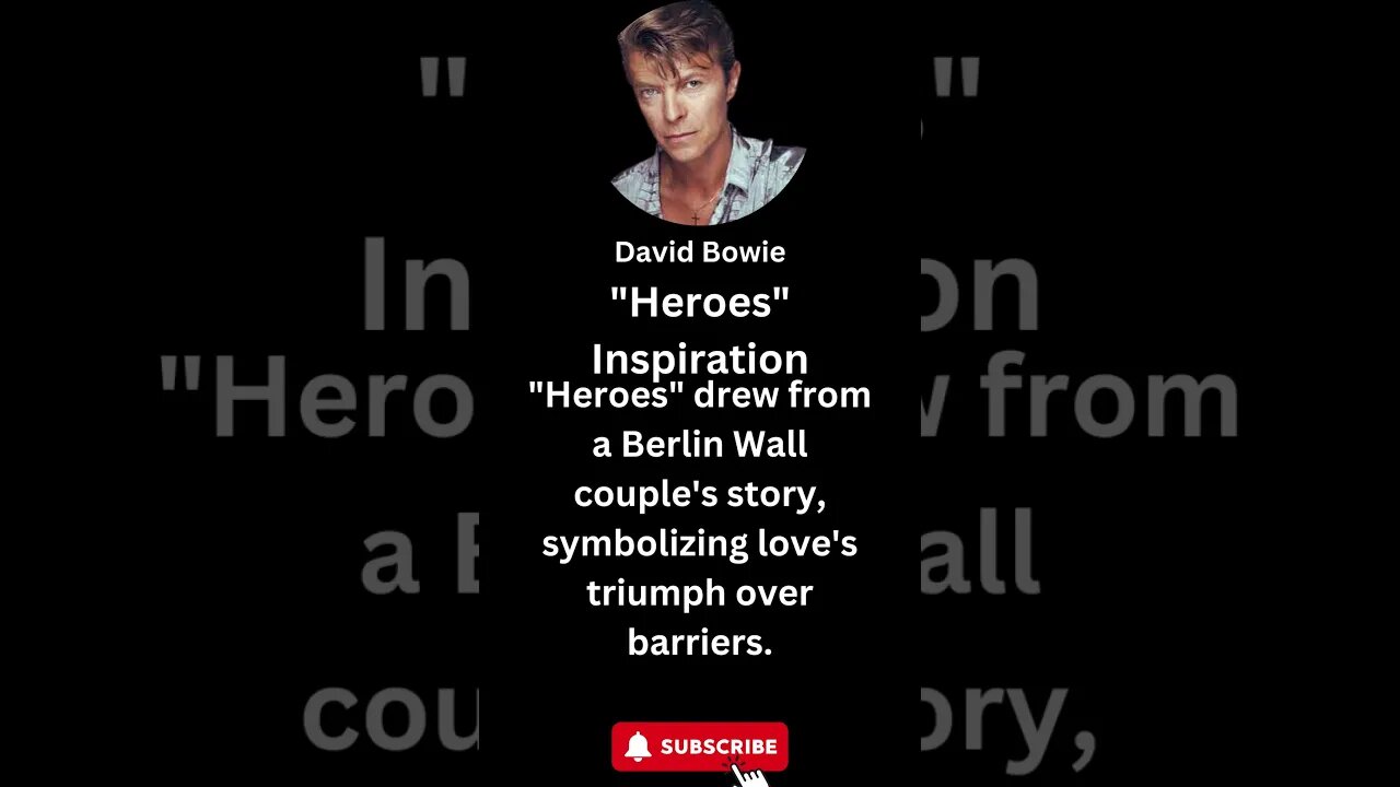 5 "The 'Heroes' Inspiration: Love's Triumph Through Bowie's Music" #shorts #davidbowie #music