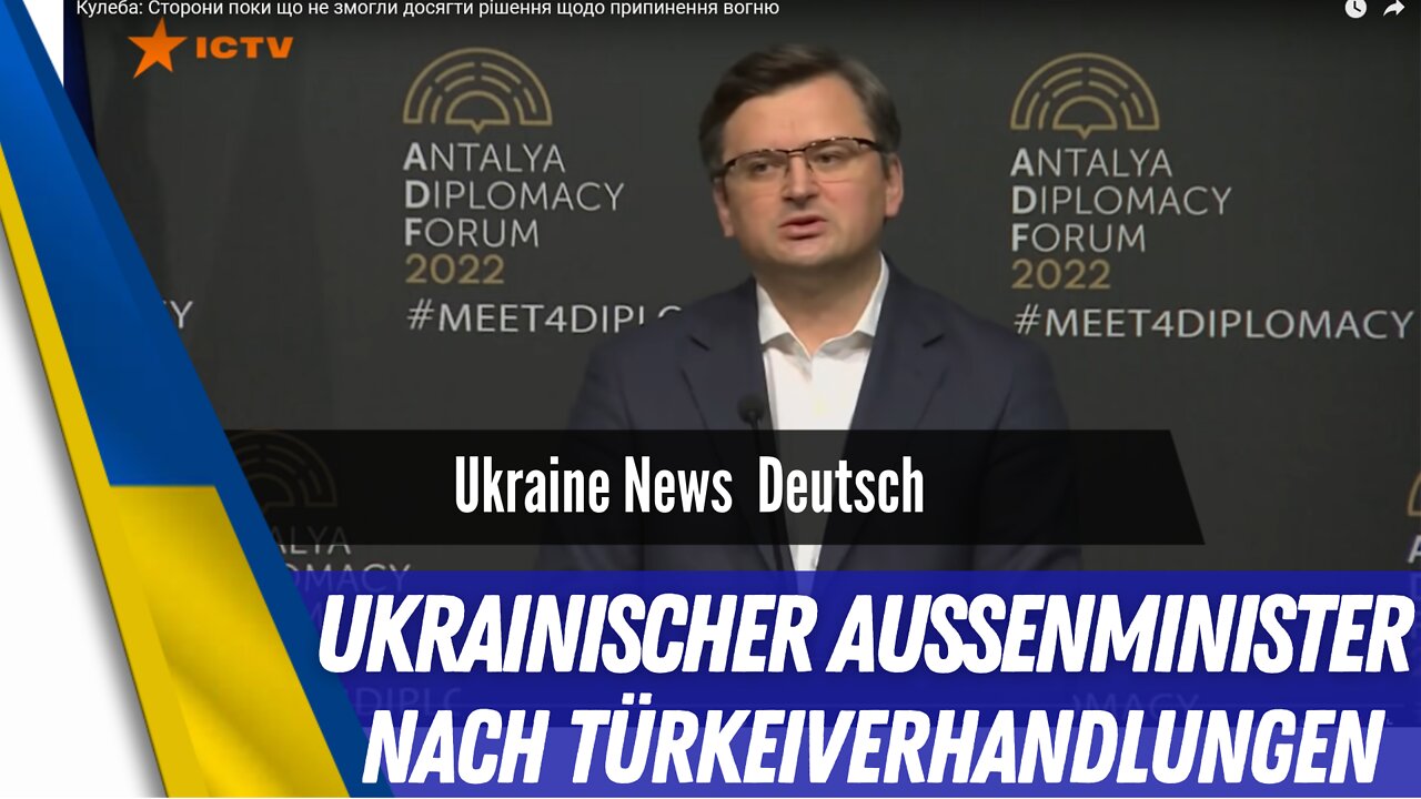 Ukrainischer Aussenminister spricht zur Presse in der Türkei