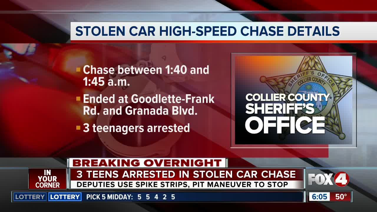 Three minors arrested after police chase in Naples