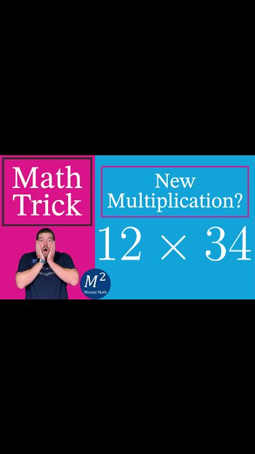 A Different Way to Multiply! 12x34=? | Minute Math Tricks - Part 30 #shorts