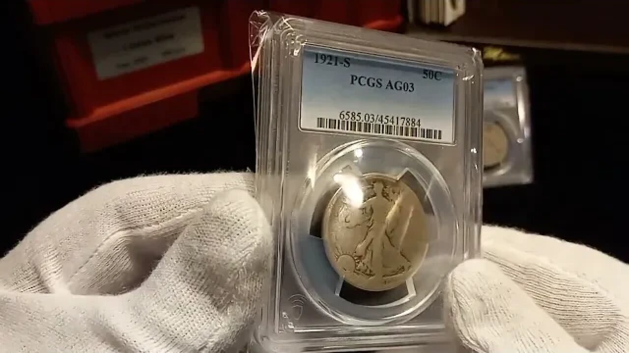 Slabbed 1921-S Walking Liberty Half dollars, and why you should always check the junk bin at the LCS