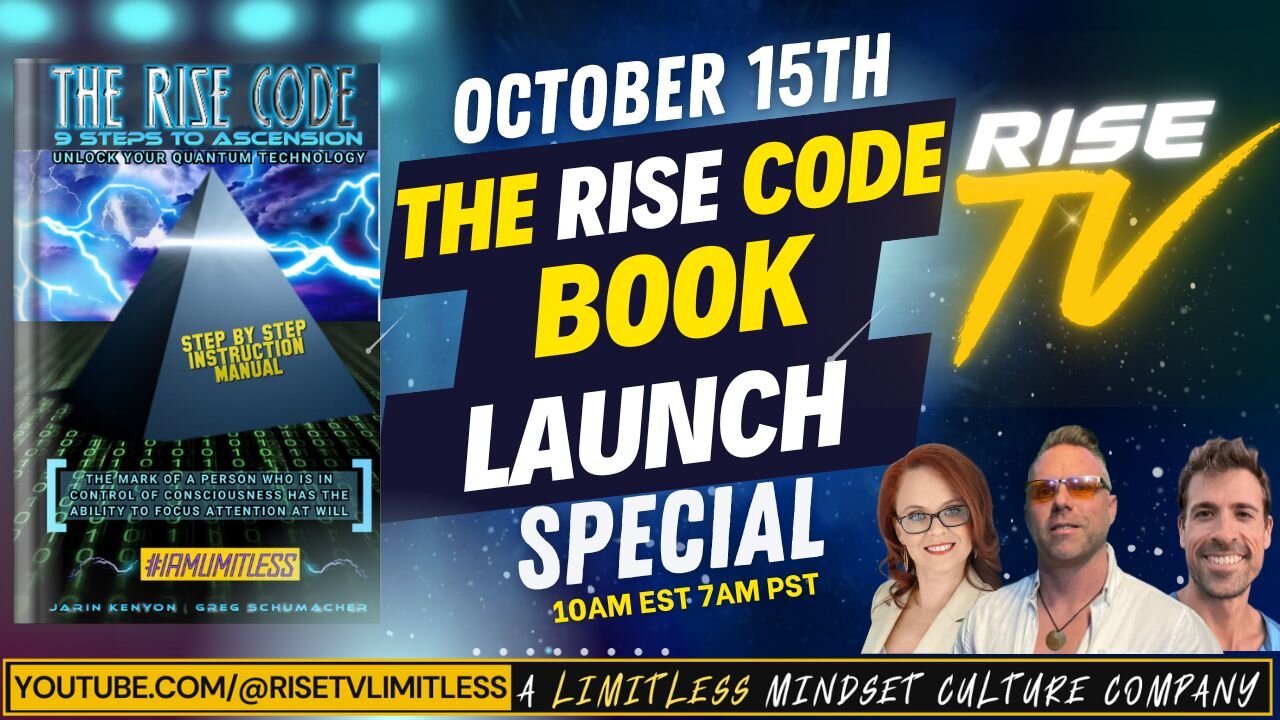 LIVE ON YOUTUBE 👇: RISE TV 10/15/23 "BOOK LAUNCH PARTY" THE RISE CODE