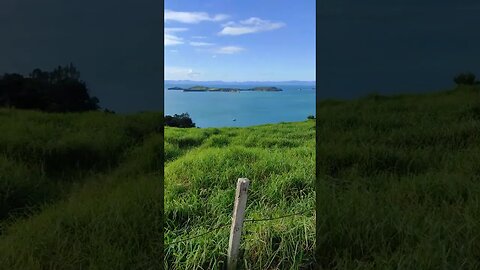 View from the hill above Arron Bay, Waiheke Island towards Maraitai and Cleveland area.