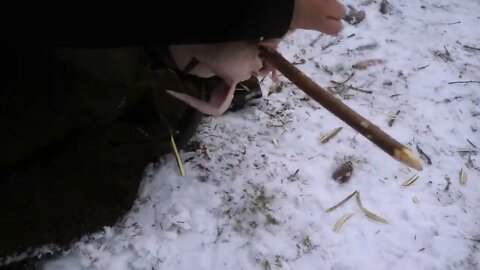 Winter Bushcraft in Snow, High Winds and Rain - Canvas Poncho Shelter - Vintage Wild Camping $ 7