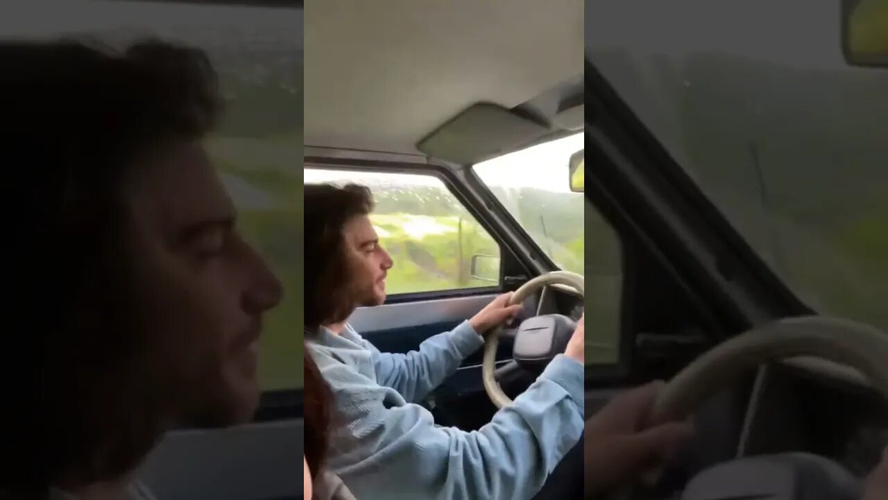 Screaming Girlfriend on this Crazy Drive in my FIAT PANDA