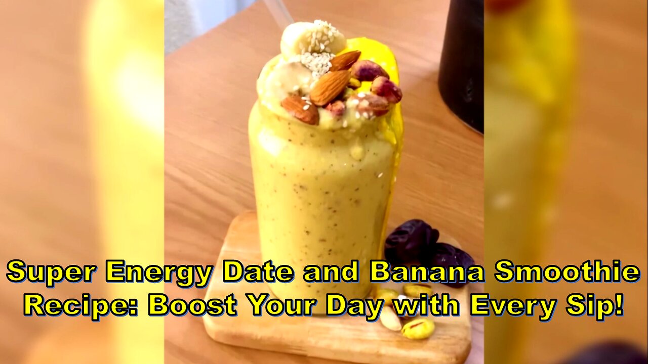 Super Energy Date and Banana Smoothie Recipe: Boost Your Day with Every Sip! #smoothierecipes