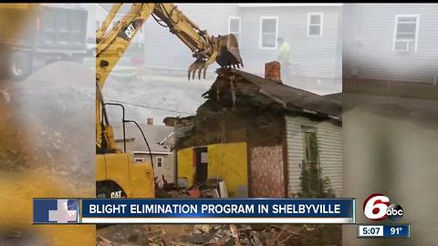 Blighted homes demolished in Shelbyville