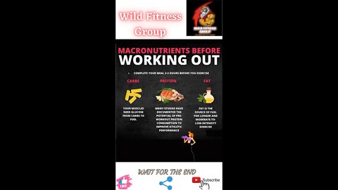 🔥Macronutrients before working out🔥#shorts🔥#viralshorts🔥#fitnessshorts🔥#wildfitnessgroup🔥