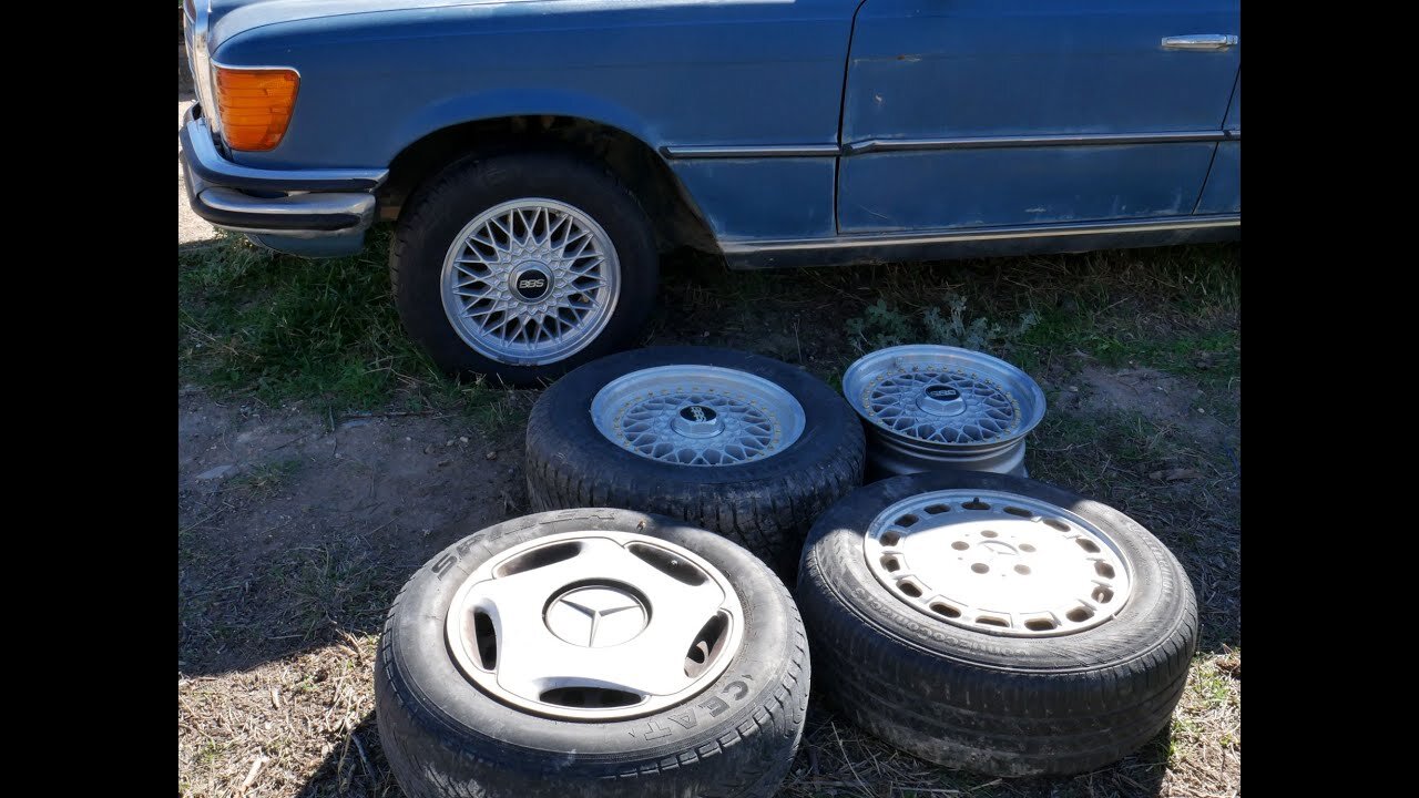 Mercedes Benz W116 - Guide sur le changement des jantes et pneus Tutoriel
