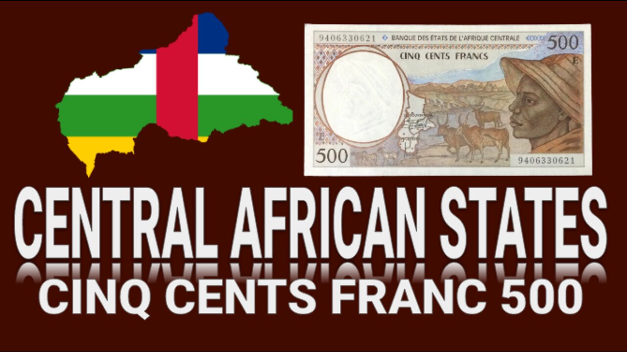 Old Banknote: Central African States Cinq Cents Franc 500 1993-2002