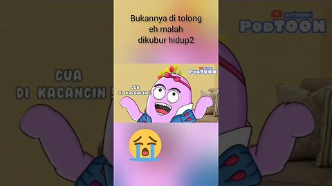 bukannya di tolong eh malah, tekotok part2!!animasi powtoon